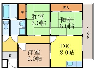 ヴィラコトブキの物件間取画像